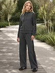 side-tape cotton zip jacket
